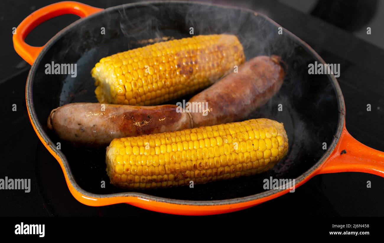 pan roasted corn on the cob Stock Photo Alamy