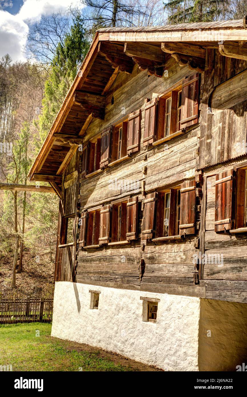 Traditional Austrian house, HDR Image Stock Photo Alamy