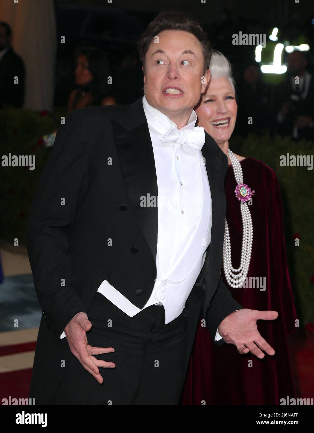 Elon Musk and Mother attend The Costume Institute Benefit celebrating ...