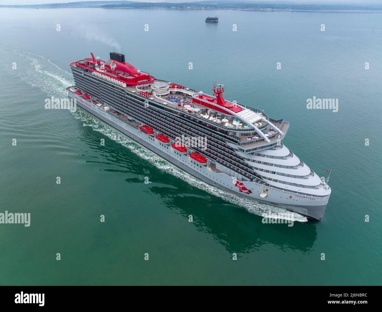 Valiant lady cruise ship by Virgin Voyages arriving at Portsmouth ...