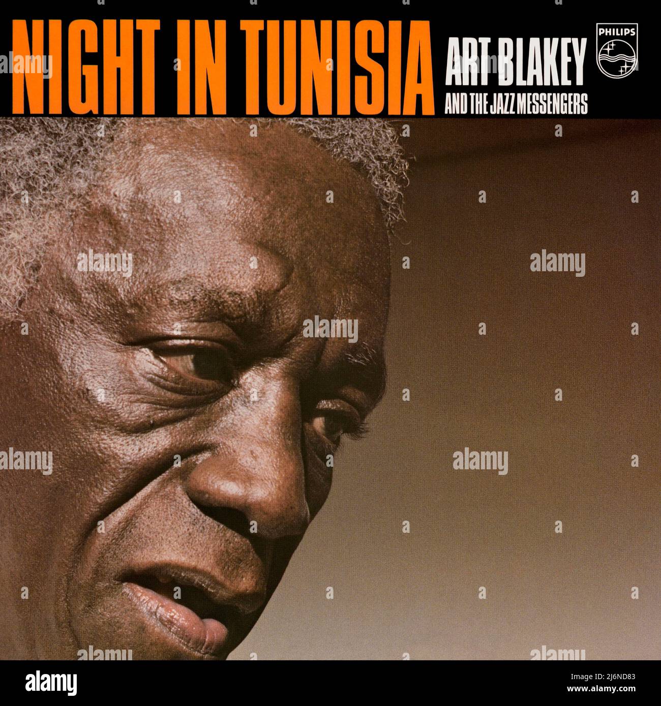 Art Blakey & The Jazz Messengers - original vinyl album cover - Night In Tunisia - Digital Session - 1979 Stock Photo