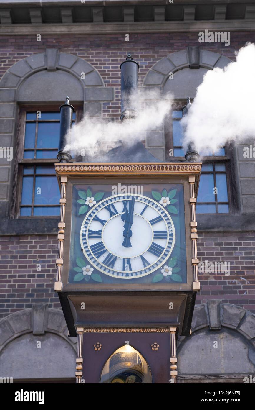 Raymond Saunders designed Otaru Steam Clock at the Marchen Crossroad