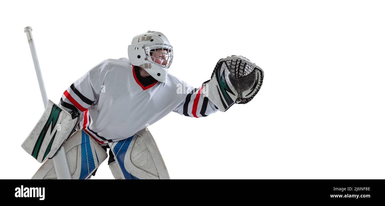 Roller Hockey Goalie Stock Photo - Alamy