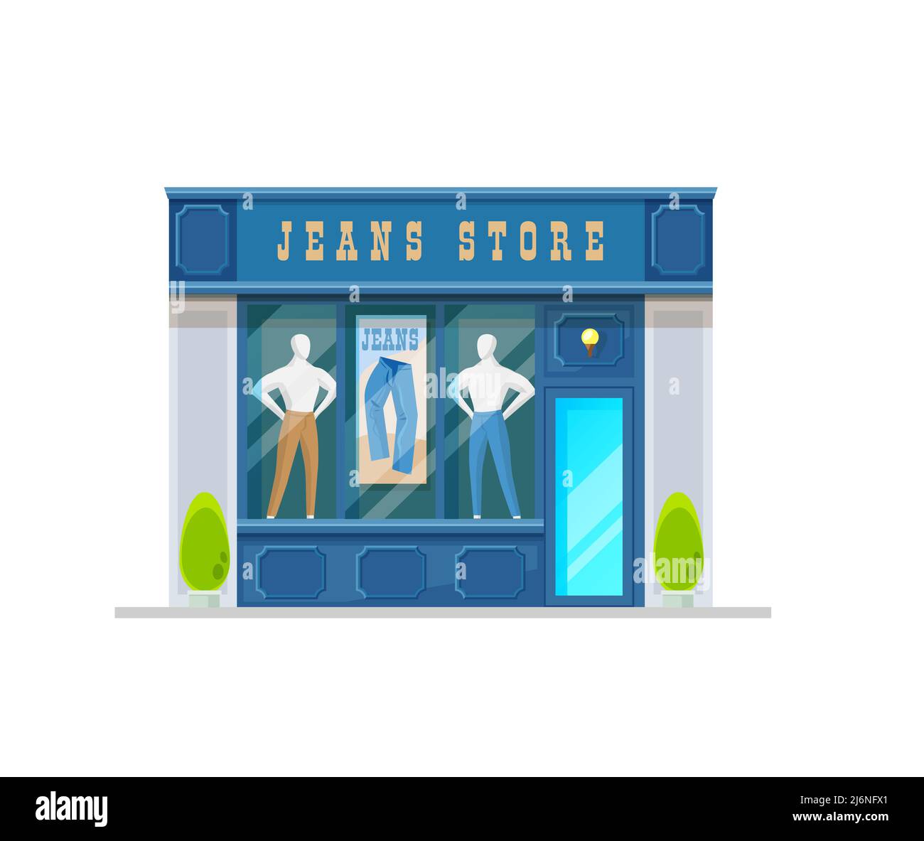 Jeans clothing shop building storefront 