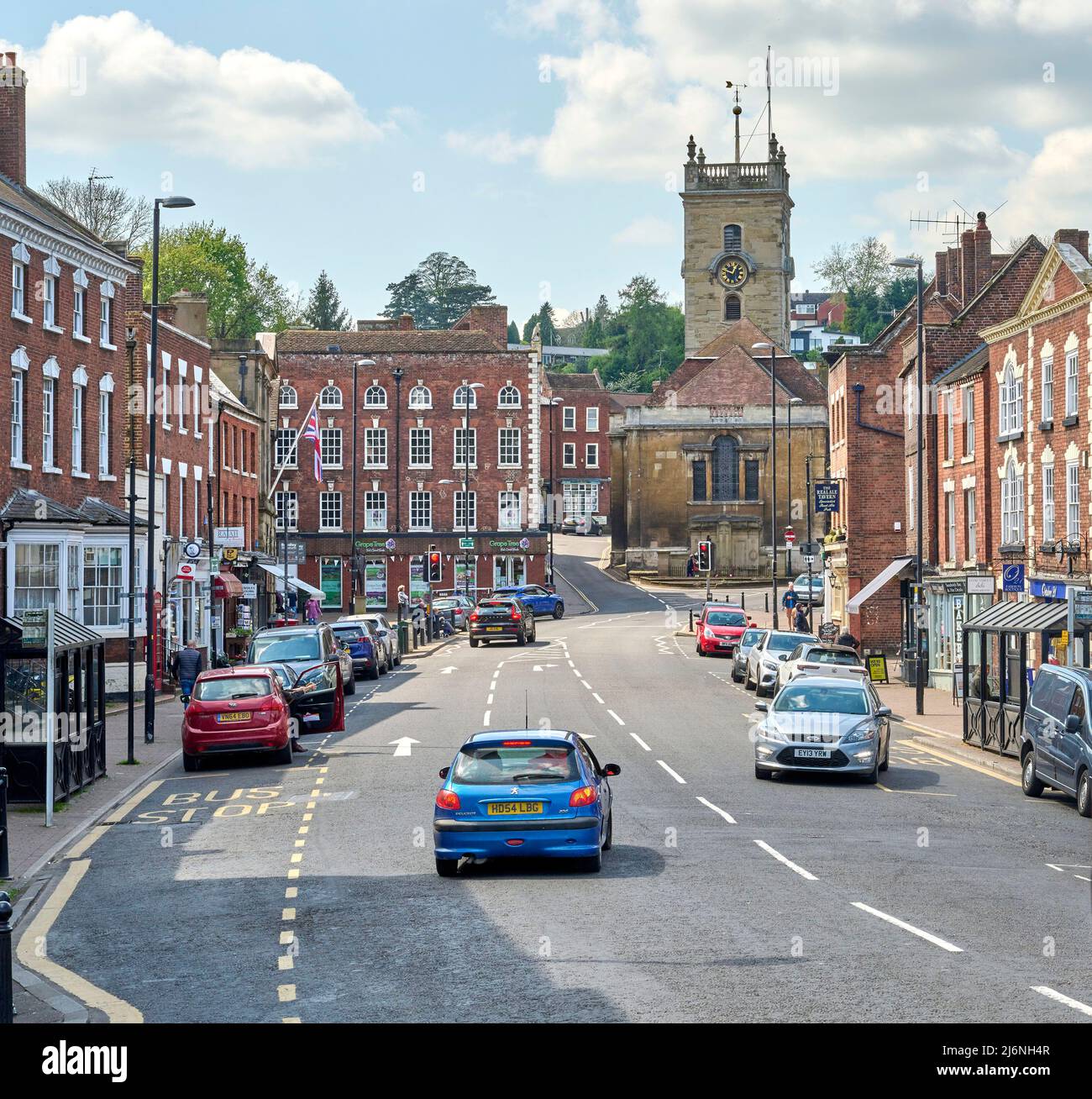 The busy high street of the Worcestershire town of Bewdley, on the