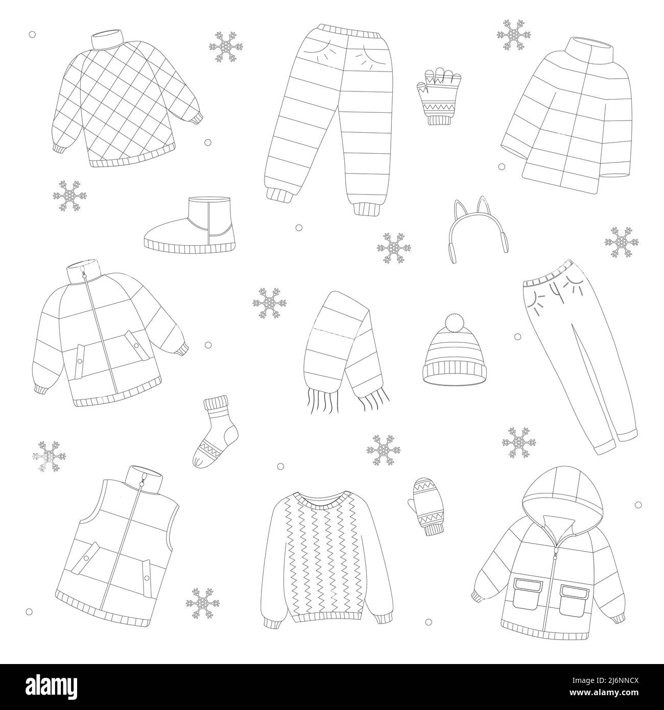 Beautiful winter clothing set, great design for any purposes. Flat