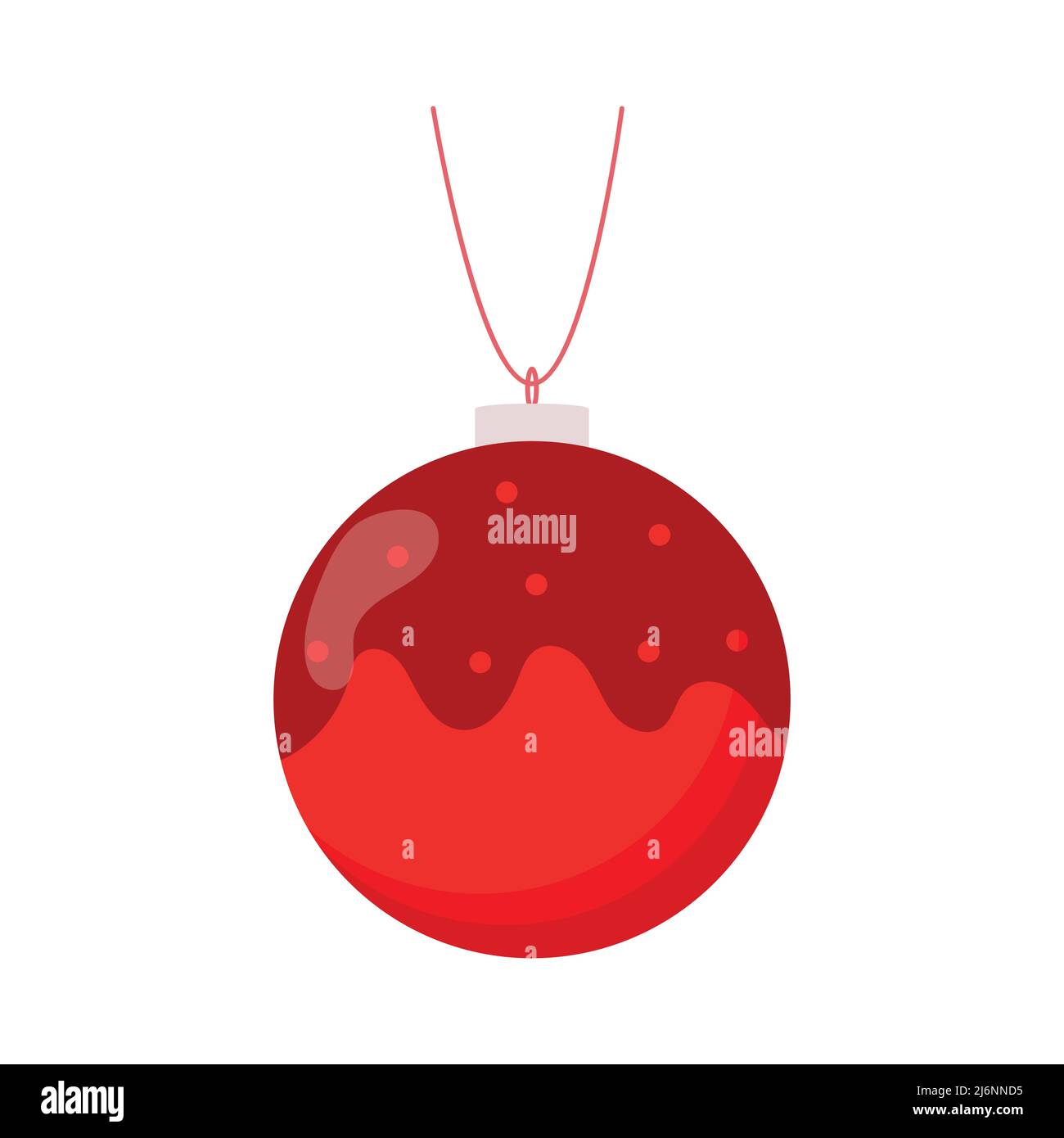 Cute christmas tree ball. Flat vector illustration Stock Vector Image ...