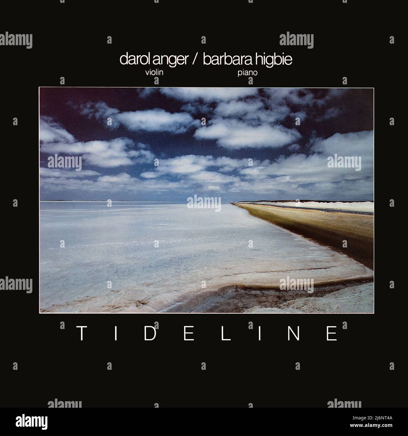 Darol Anger / Barbara Higbie - original vinyl album cover - Tideline - 1982 Stock Photo