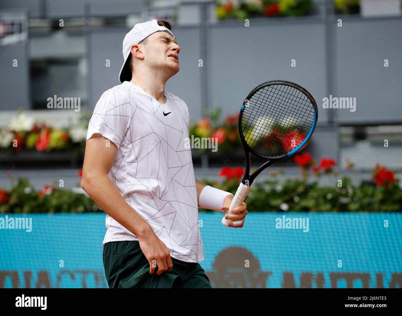 Tennis - ATP Masters 1000 - Madrid Open - Caja Magica, Madrid, Spain - May  3, 2022 Britain's Jack Draper reacts during his second round match against  Russia's Andrey Rublev REUTERS/Juan Medina Stock Photo - Alamy