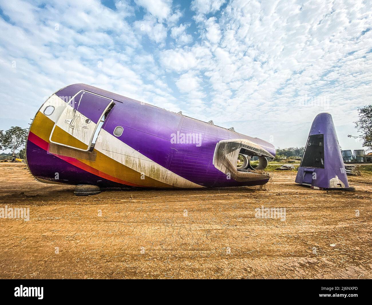 Dumped airplane around Chiang Mai, Thailand, south east Asia Stock Photo