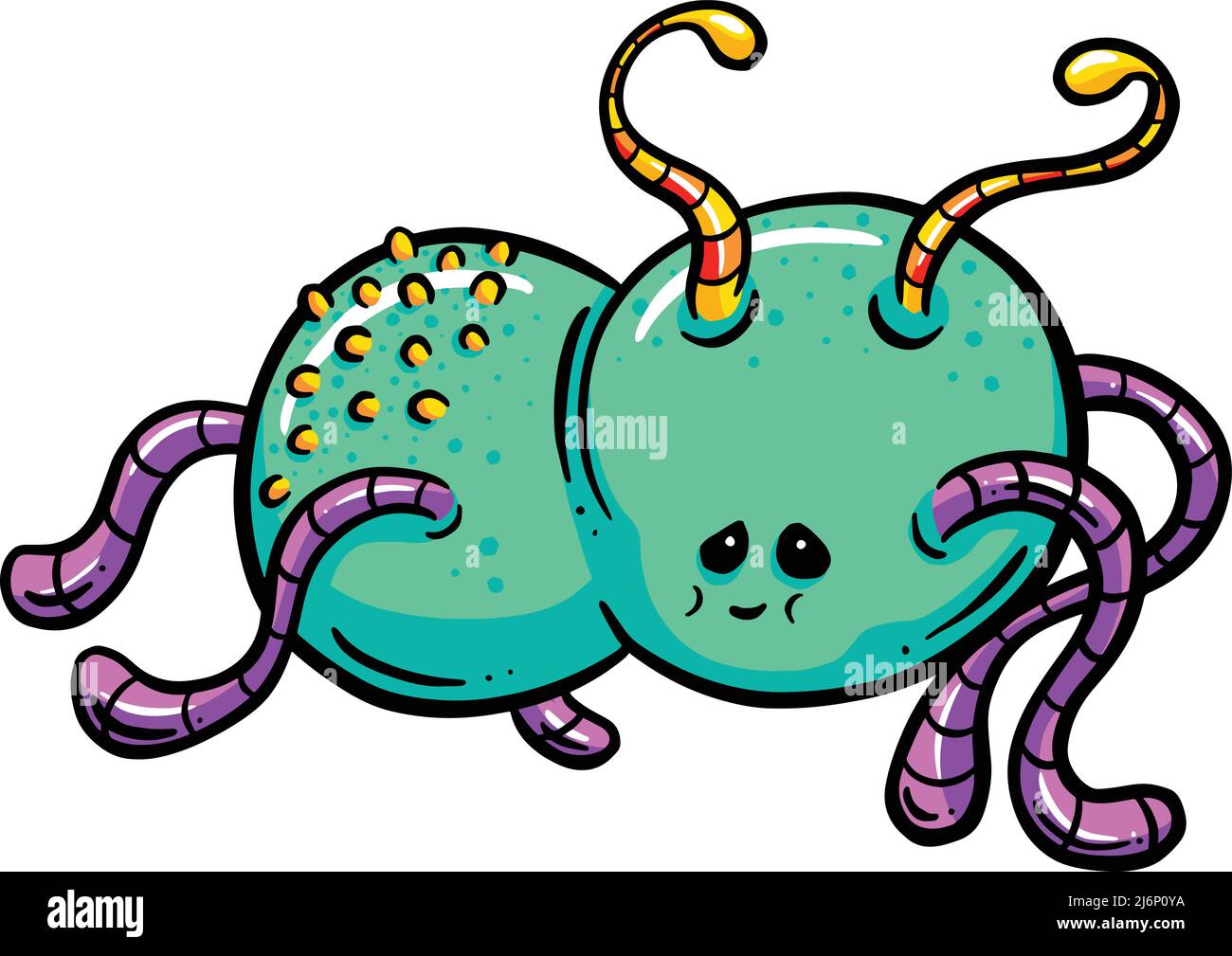 Silly Alien Monster Imaginary Character Cartoon Creature Stock Vector