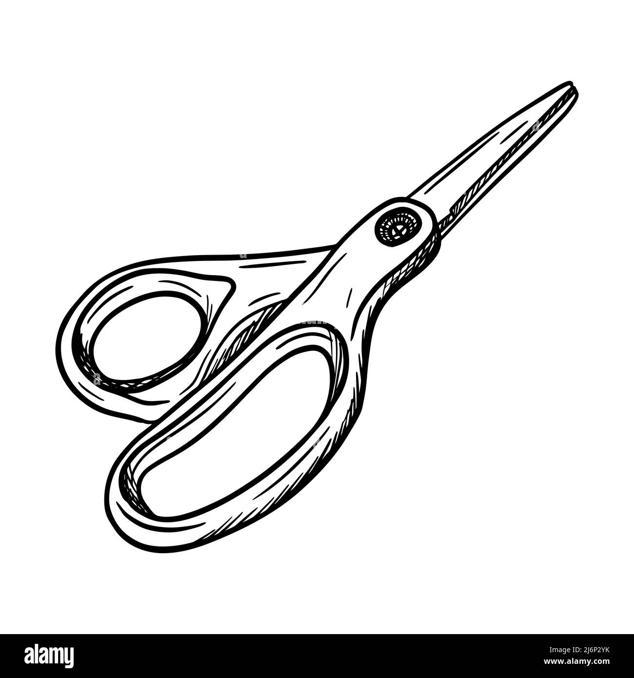 sewing scissors drawing