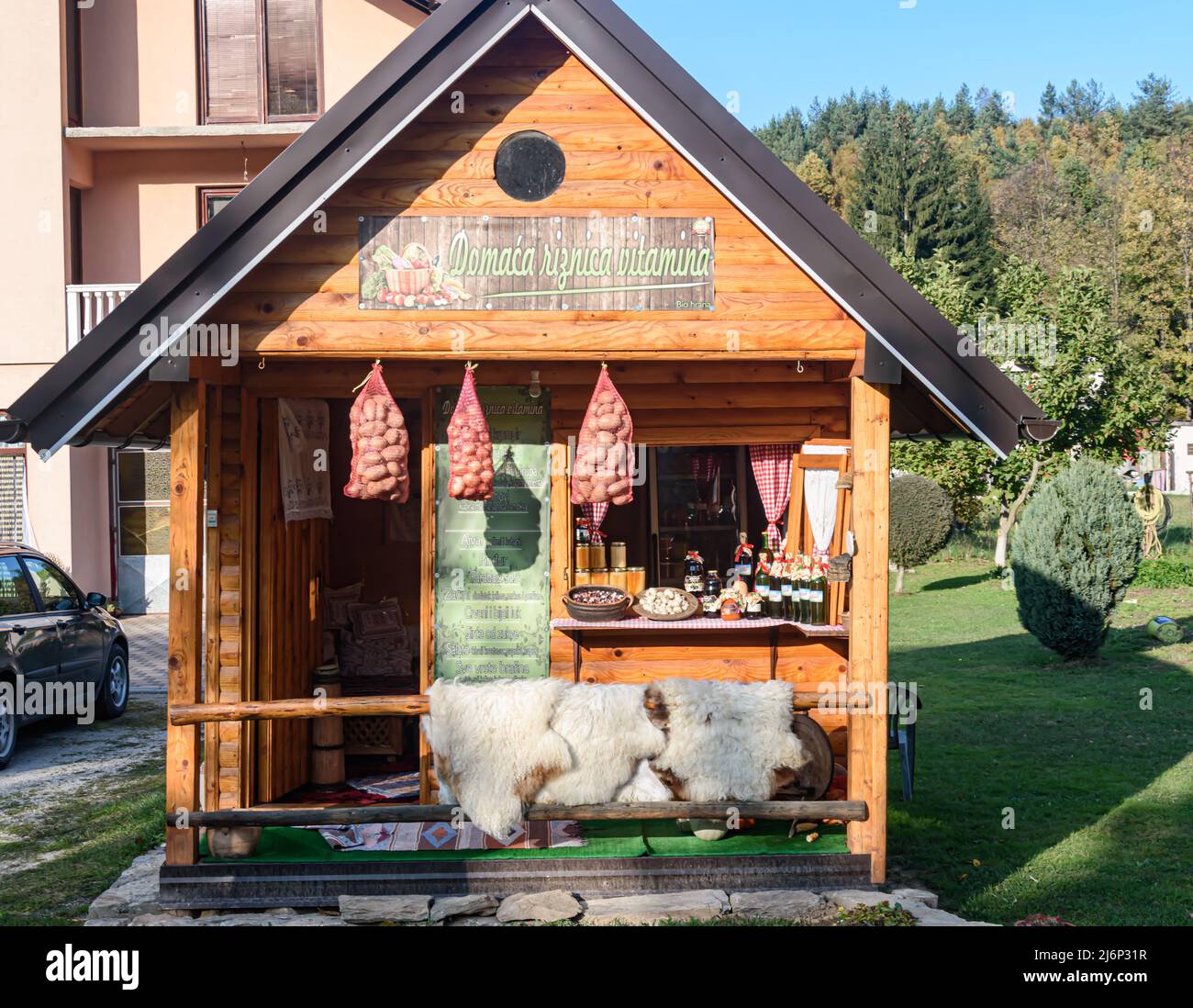 Wooden country shop Stock Photo Alamy