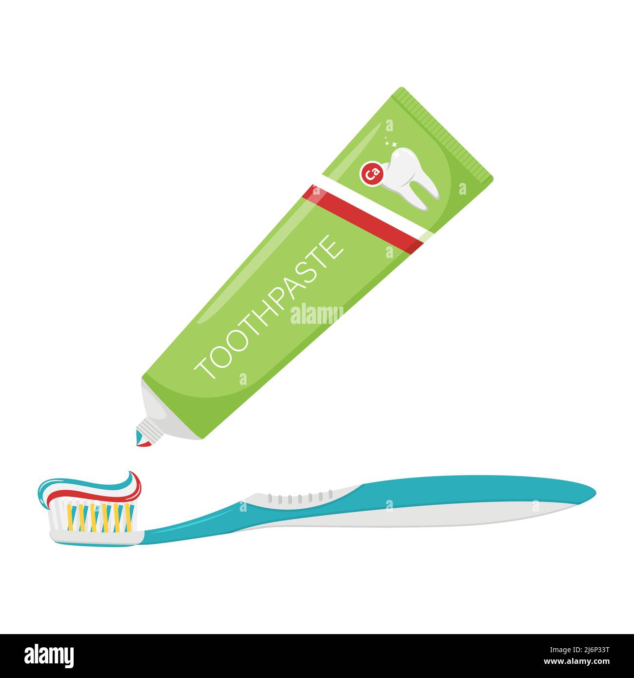 Fluoride toothpaste Stock Vector Images - Alamy