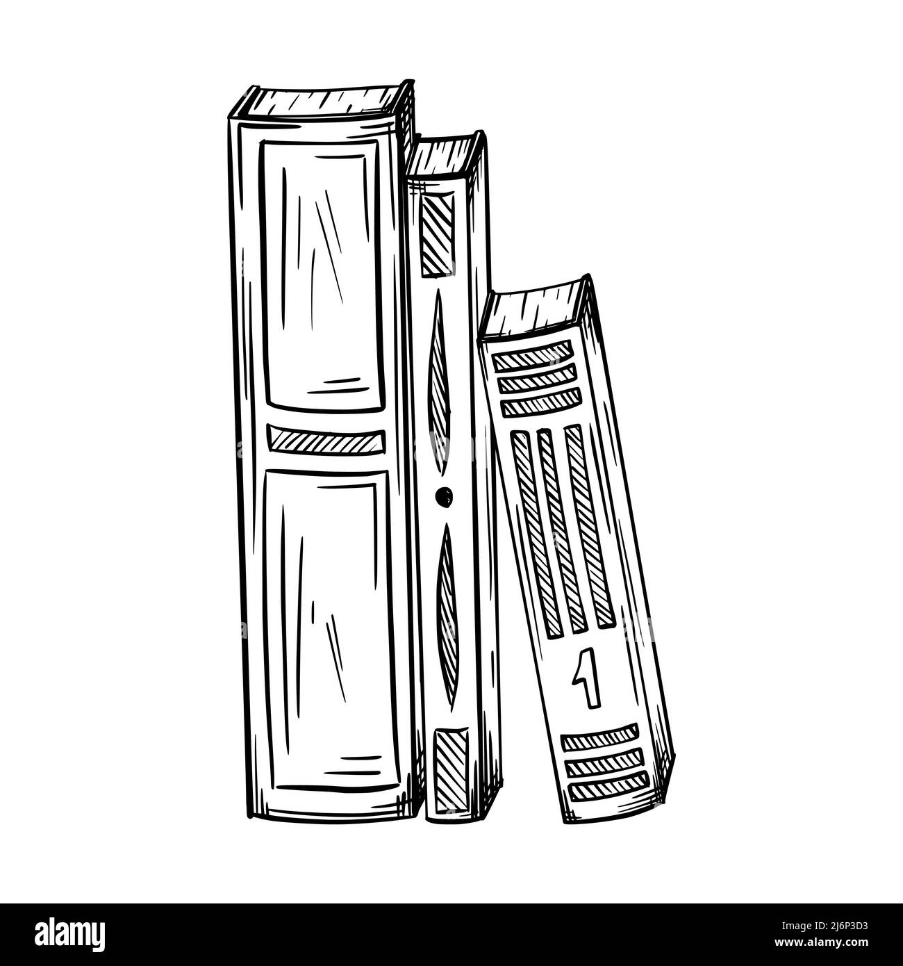https://c8.alamy.com/comp/2J6P3D3/books-in-a-sketch-style-several-books-stand-vertically-next-to-each-othera-symbol-of-study-literature-and-education-black-and-white-vector-illust-2J6P3D3.jpg