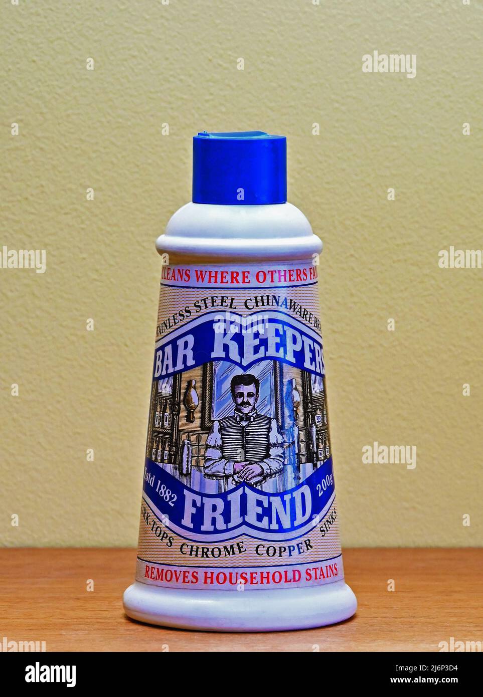 Bar Keepers Friend. Removes household stains. Stock Photo