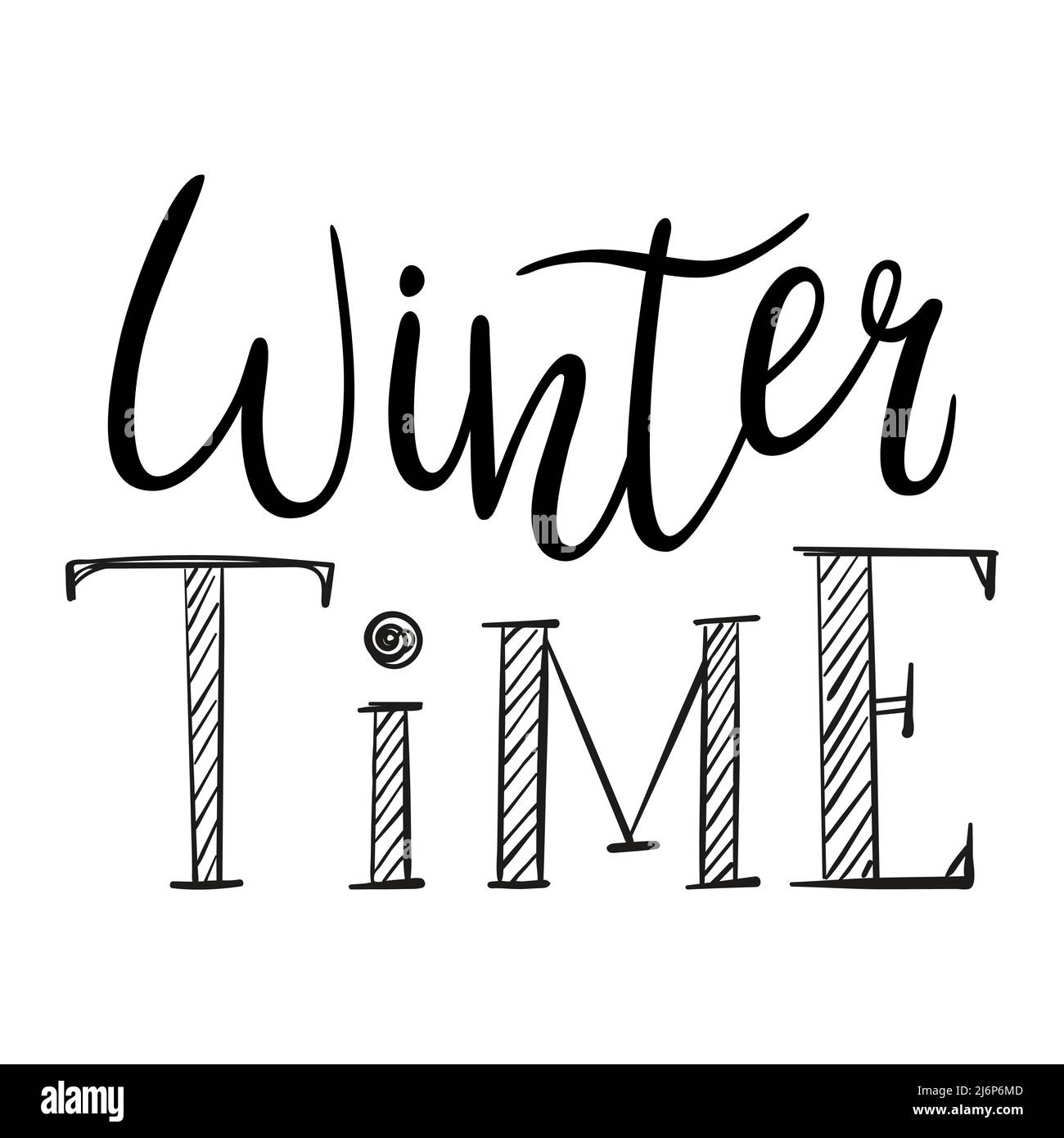 Wynter Lettering Free hand font hi-res stock photography and images - Alamy