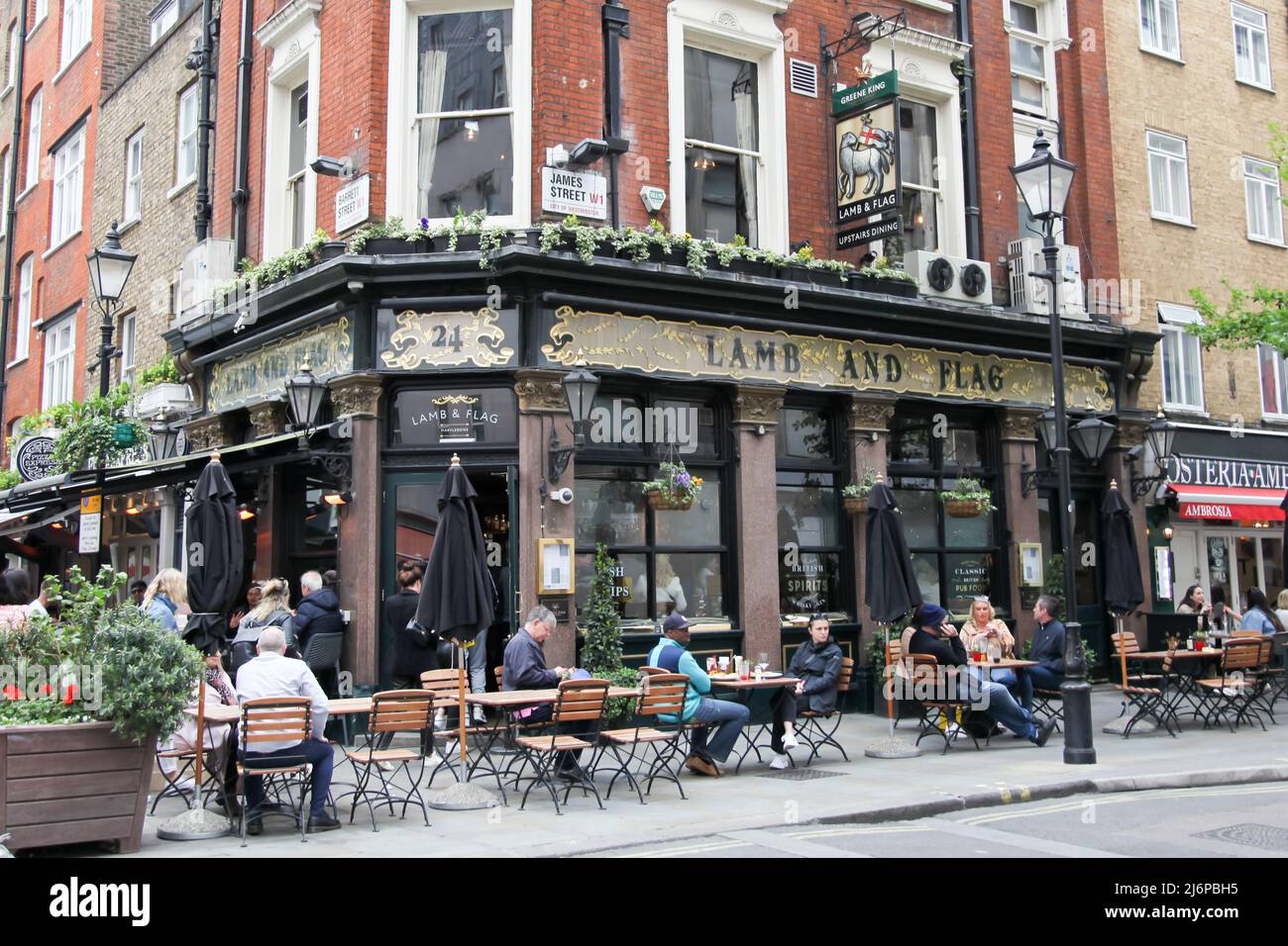 The Lamb and Flag public house 'pub', corner of Barrett Street and