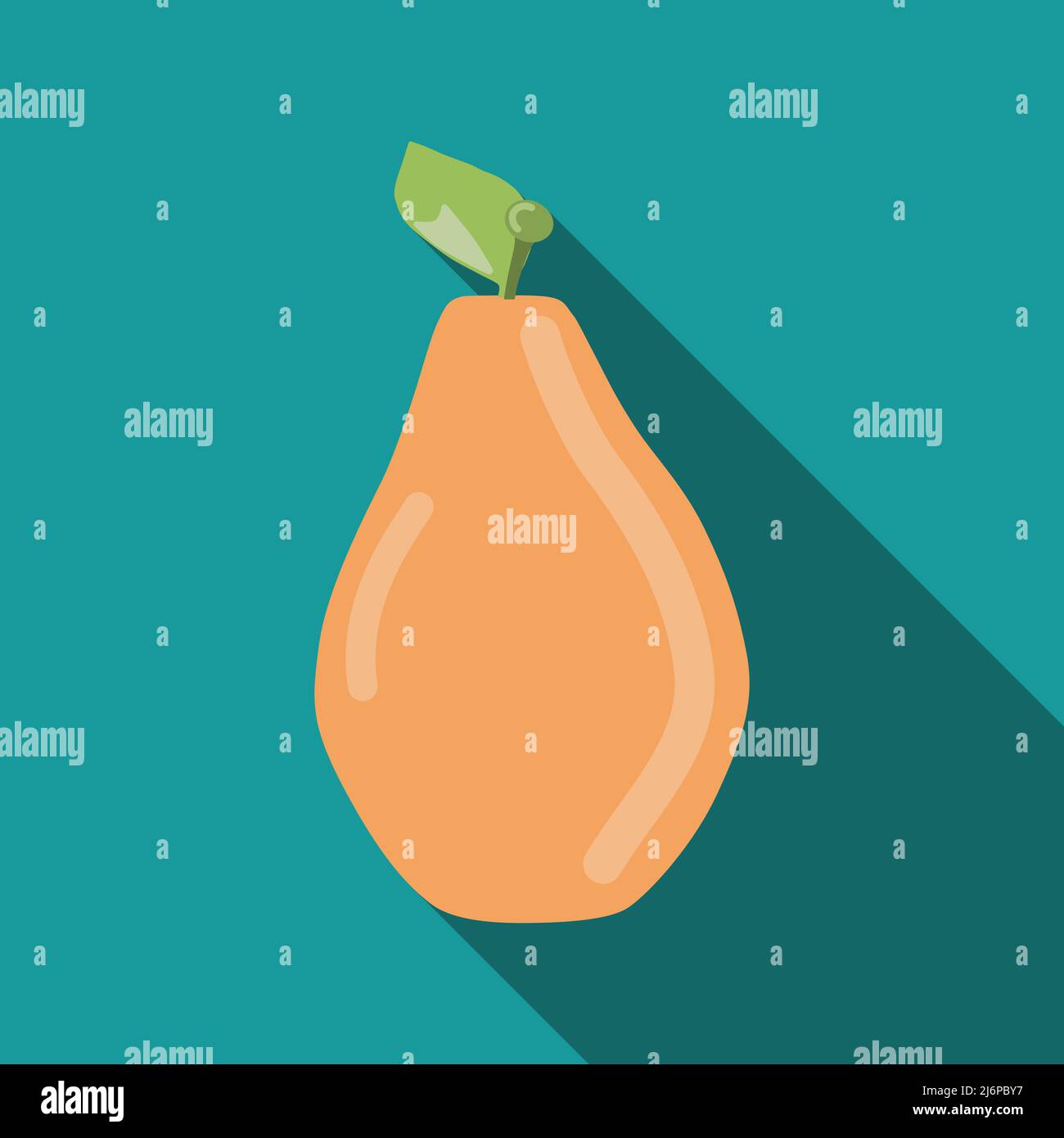 Pear fruit shadow Stock Vector Images - Alamy
