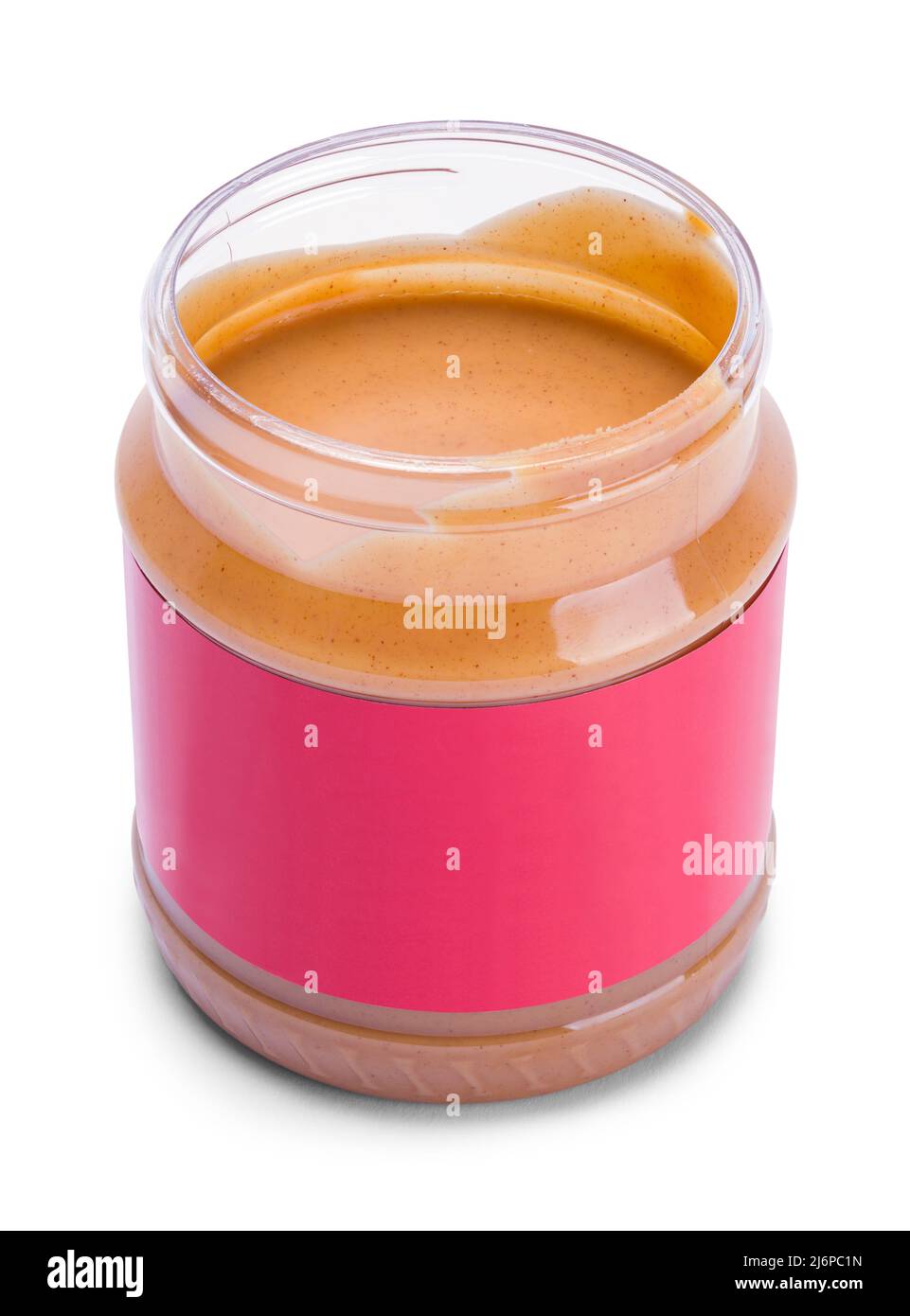 Open Jar of Peanut Butter Cut Out on White Stock Photo Alamy