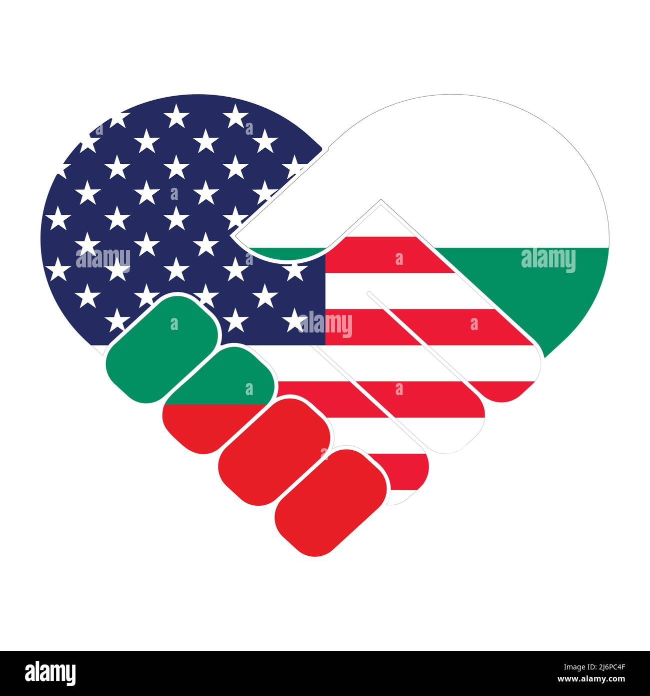 Bulgarian American - Heart And National Flags Bulgarian American - Heart And National Flags