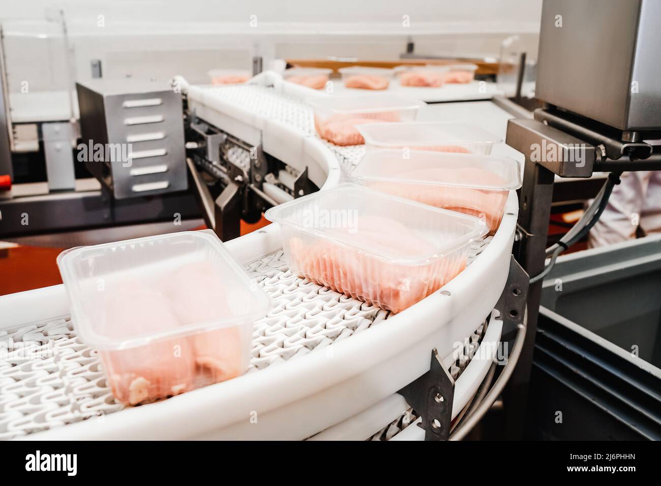 Automated production line in modern food factory.A modern plant.Factory
