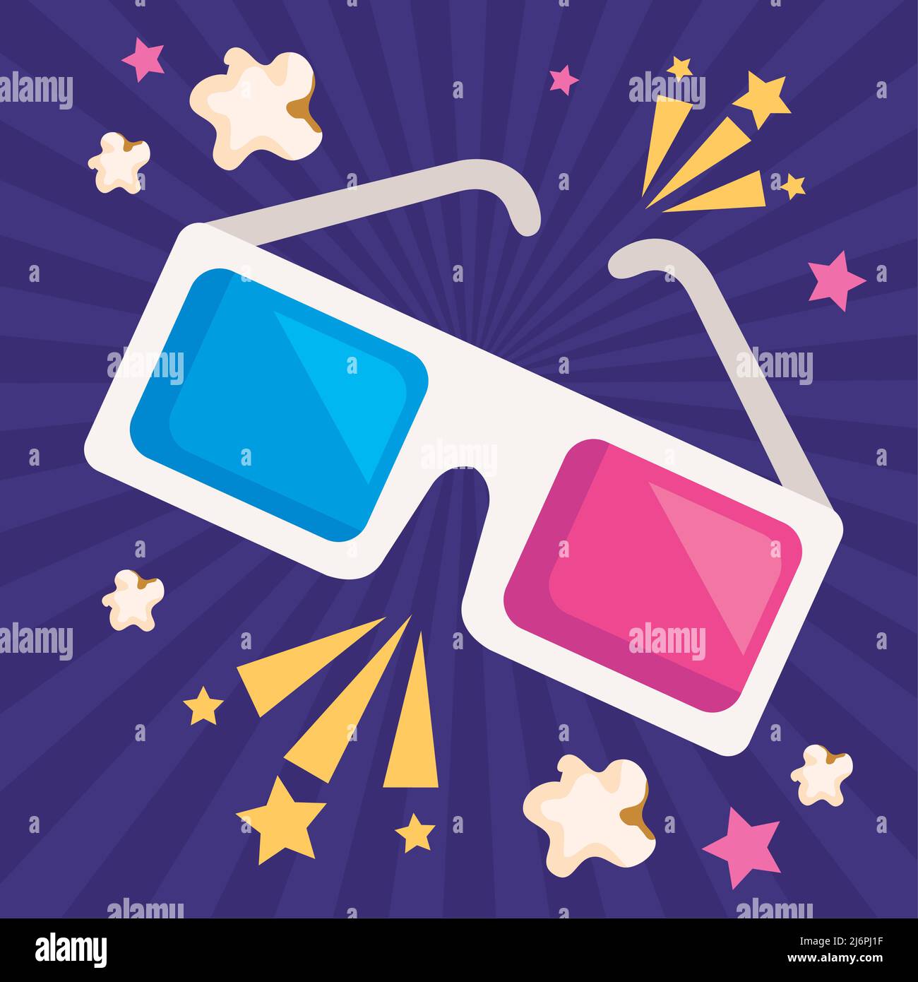 3d cinema glasses Stock Vector Image & Art - Alamy