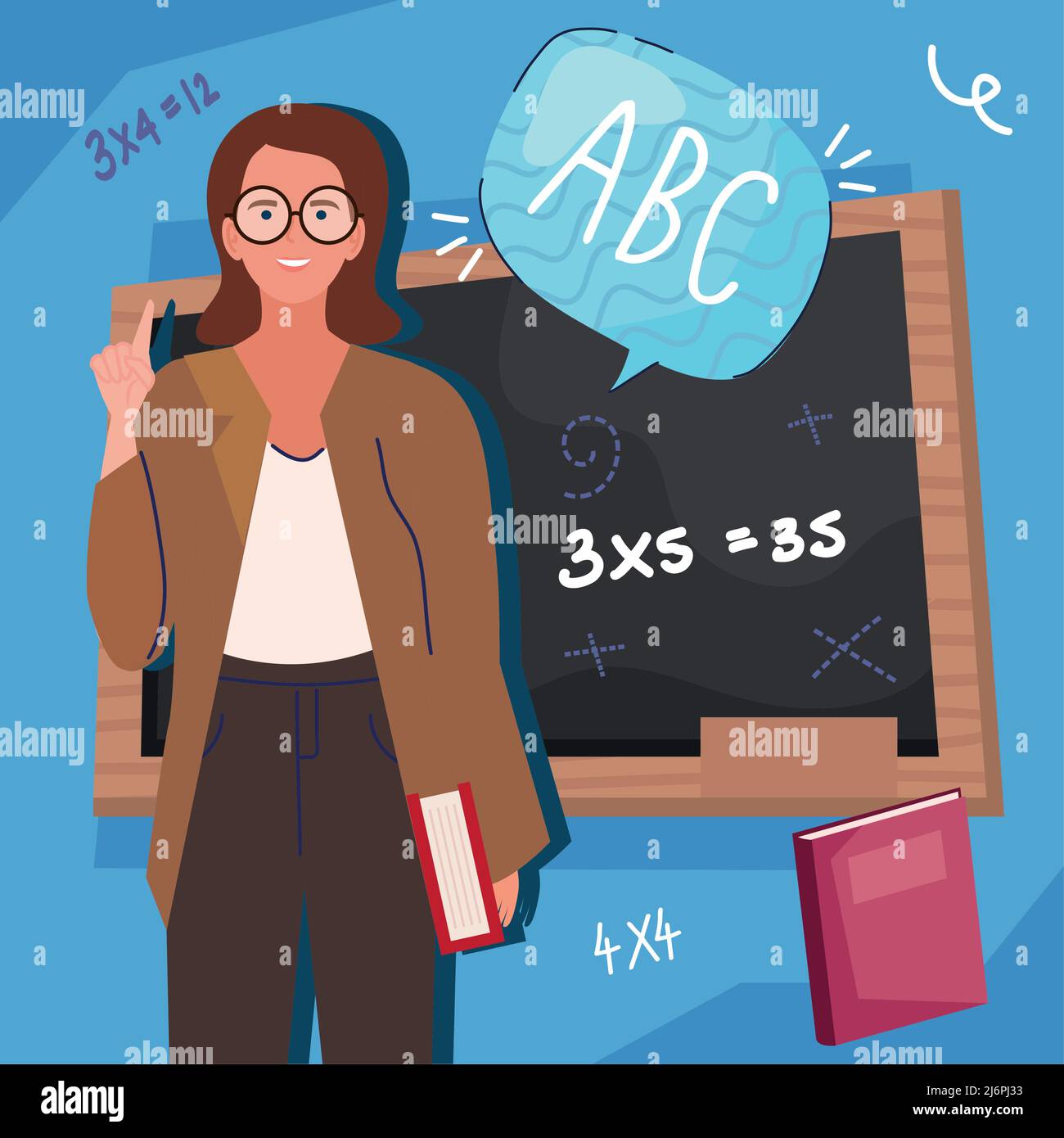 Teacher In Math Class female teacher in math class Stock Vector Image & Art - Alamy