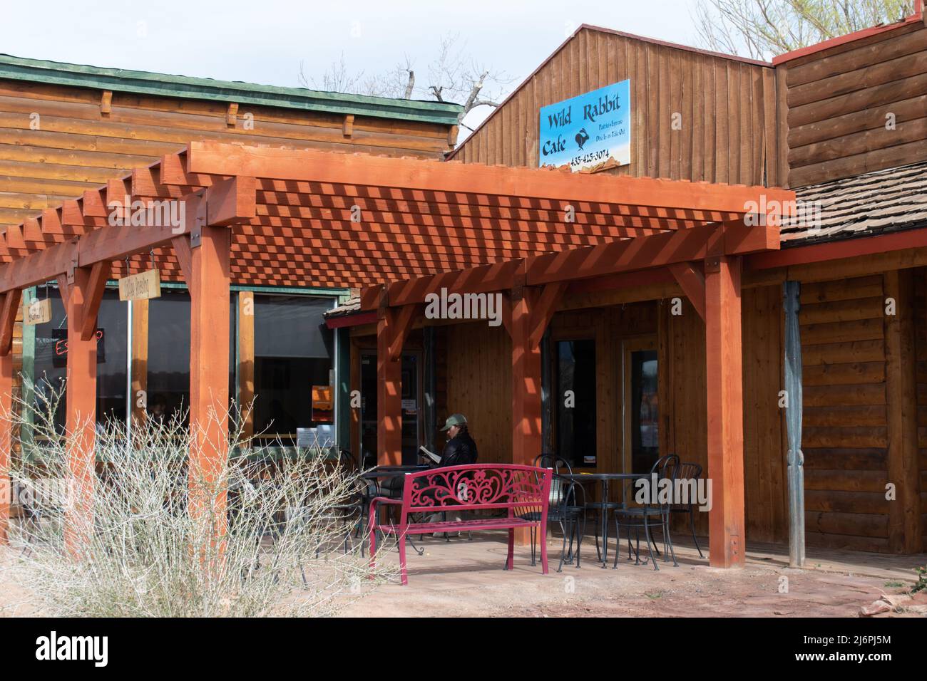 Wild Rabbit Cafe,Torrey Utah USA Stock Photo