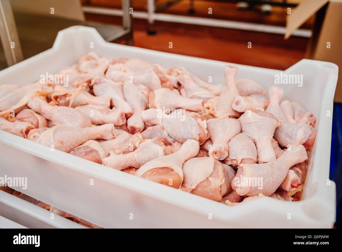 Factory for the production of food from meat,poultry.Conveyor Belt Food