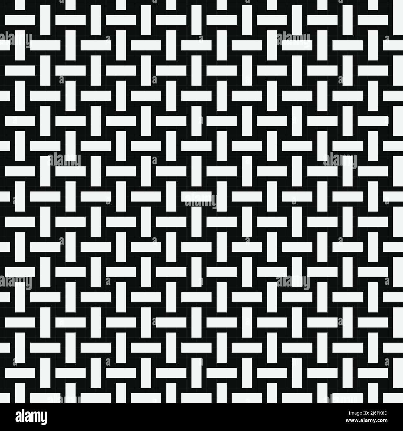 Black and white basket weave seamless pattern. Modern stylish trendy