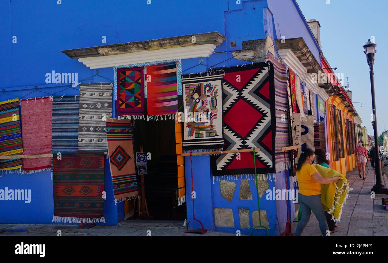 "Rugs of Teotitlan" Zapotec rug shop in Oaxaca de Juárez City, Oaxaca
