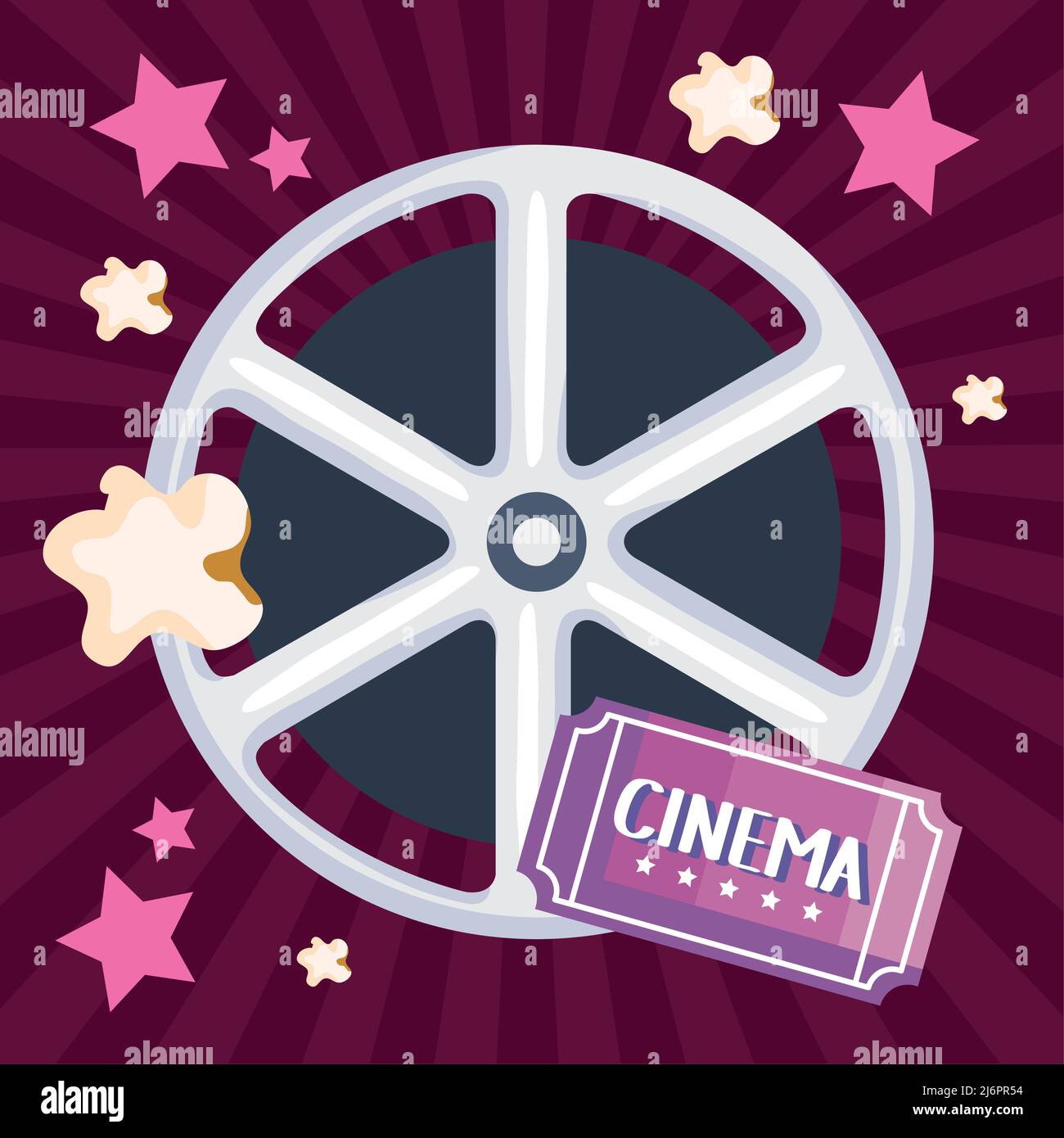 cinema ticket and reel Stock Vector Image & Art Alamy