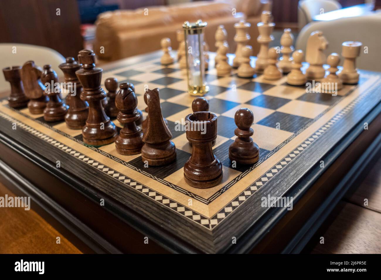 Italian opening on a chessboard Stock Photo - Alamy