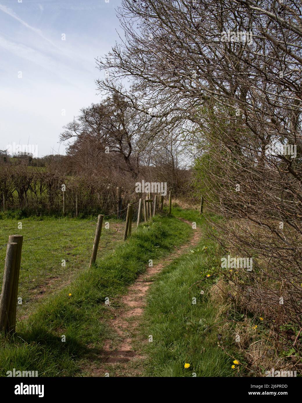 A popular public footpath linking to the Herefordshire Trail Stock Photo