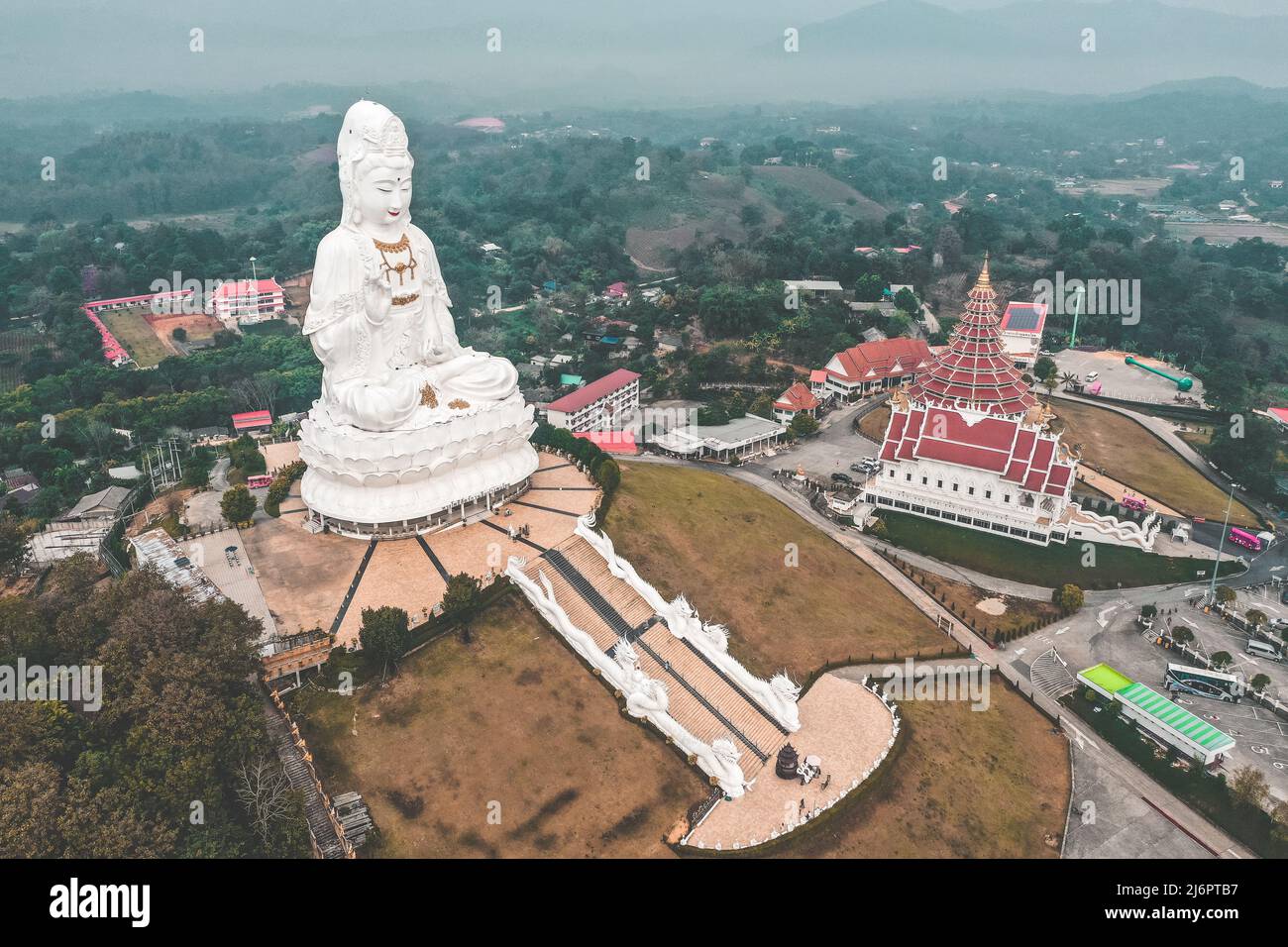White Buddha at Wat Huay Pla Kang temple, Chiang Rai, Thailand, south east  asia Stock Photo - Alamy
