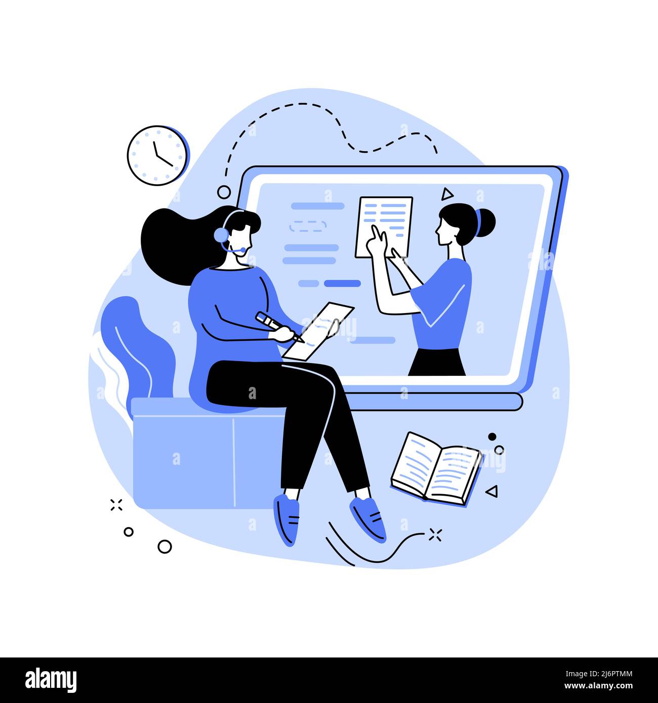 Audio lecture isolated cartoon vector illustrations Stock Vector Image ...