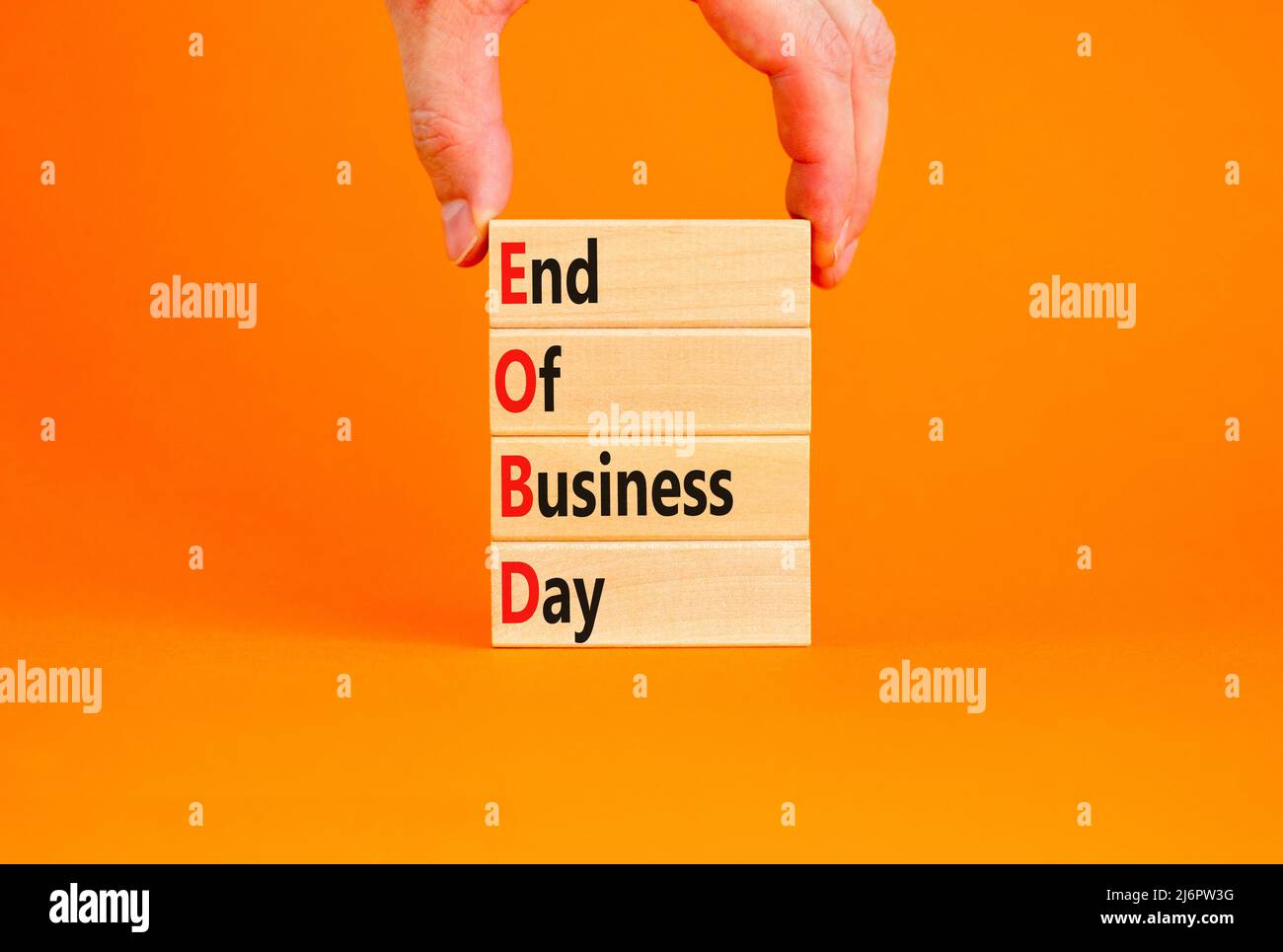 EOBD end of business day symbol. Concept words EOBD end of business day on wooden blocks on a EOBD end of business day symbol. Concept words EOBD end of business day on wooden blocks on a