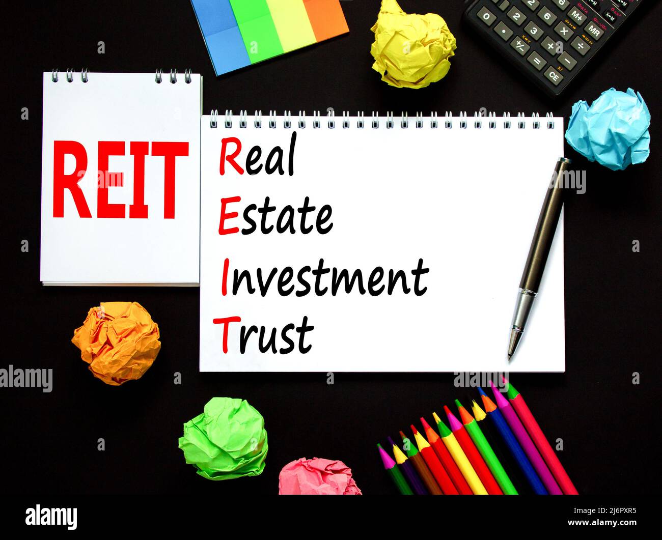 REIT real estate investment trust symbol. Concept words REIT real ...
