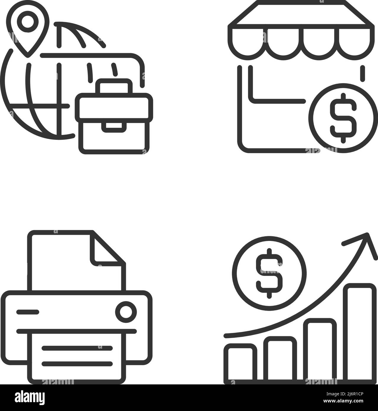 Business development pixel perfect linear icons set Stock Vector Image ...