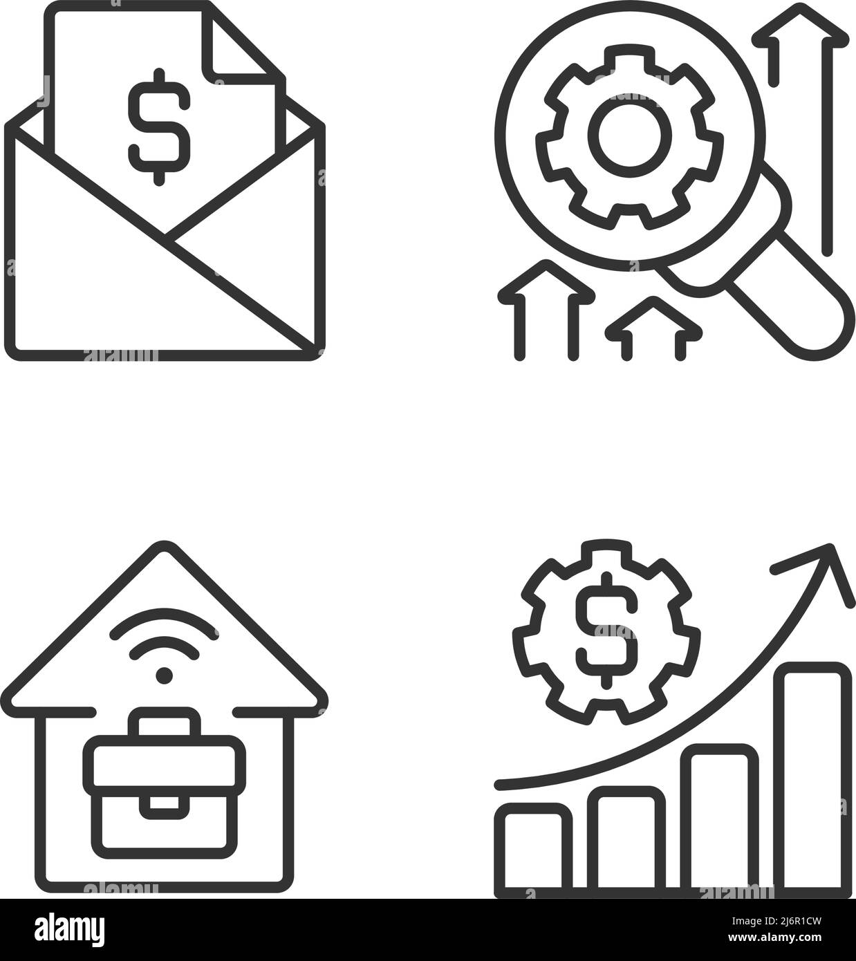 Company management structure pixel perfect linear icons set Stock ...