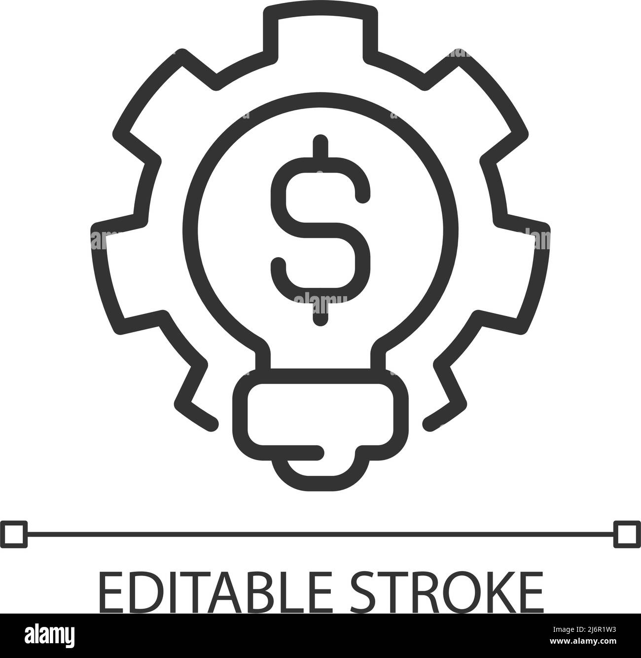Business idea pixel perfect linear icon Stock Vector Image & Art - Alamy