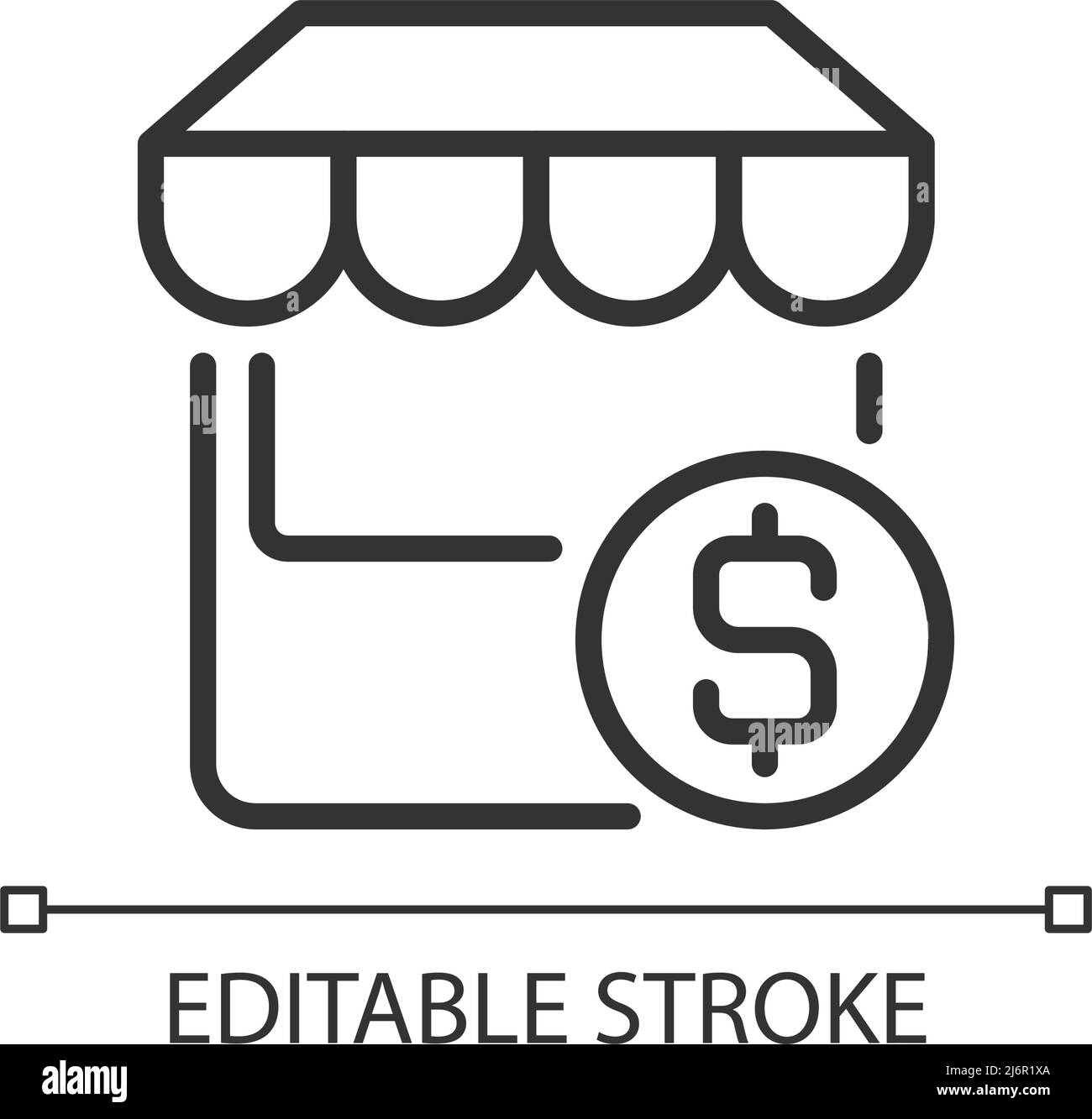 Small business pixel perfect linear icon Stock Vector Image & Art - Alamy
