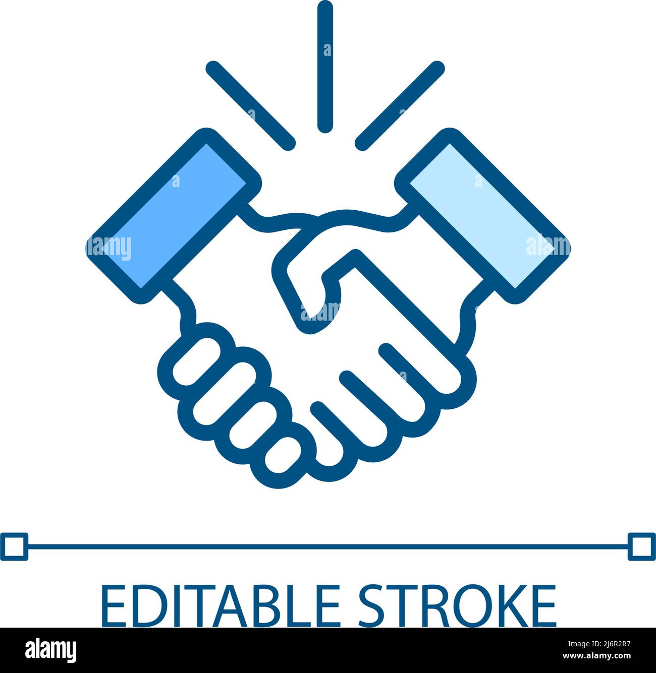 Handshake pixel perfect RGB color icon Stock Vector Image & Art - Alamy