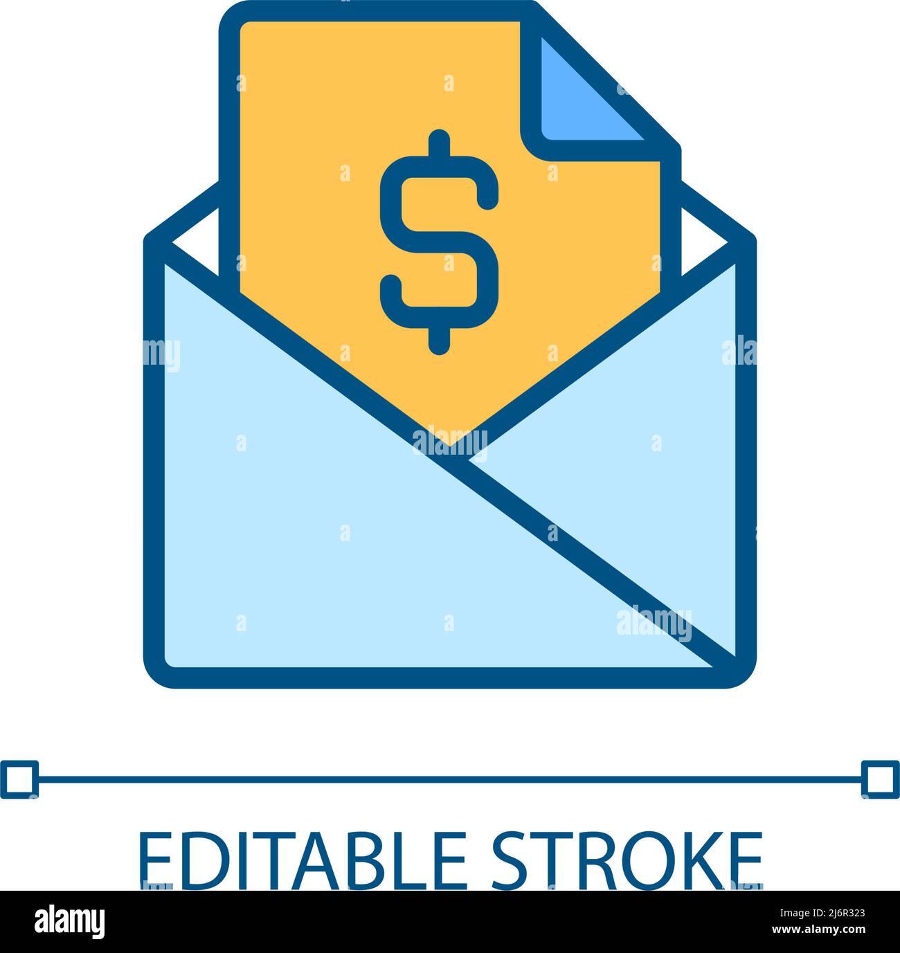Mailing pixel perfect RGB color icon Stock Vector