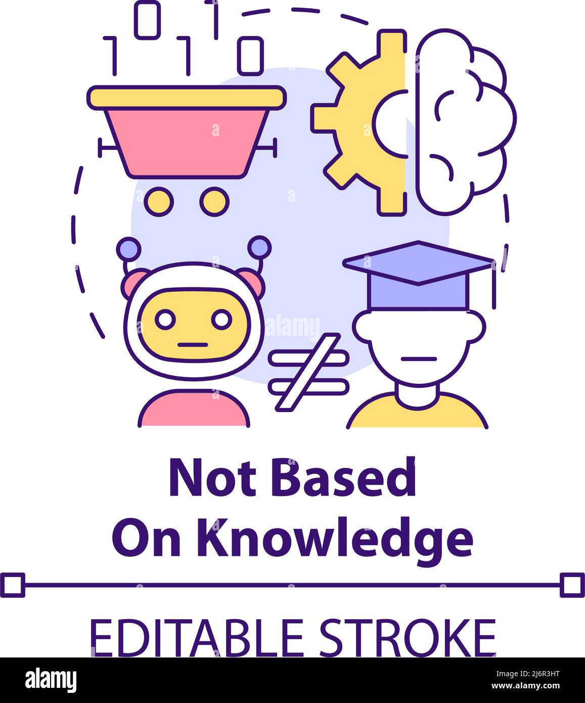 Not based on knowledge concept icon Stock Vector Image & Art - Alamy