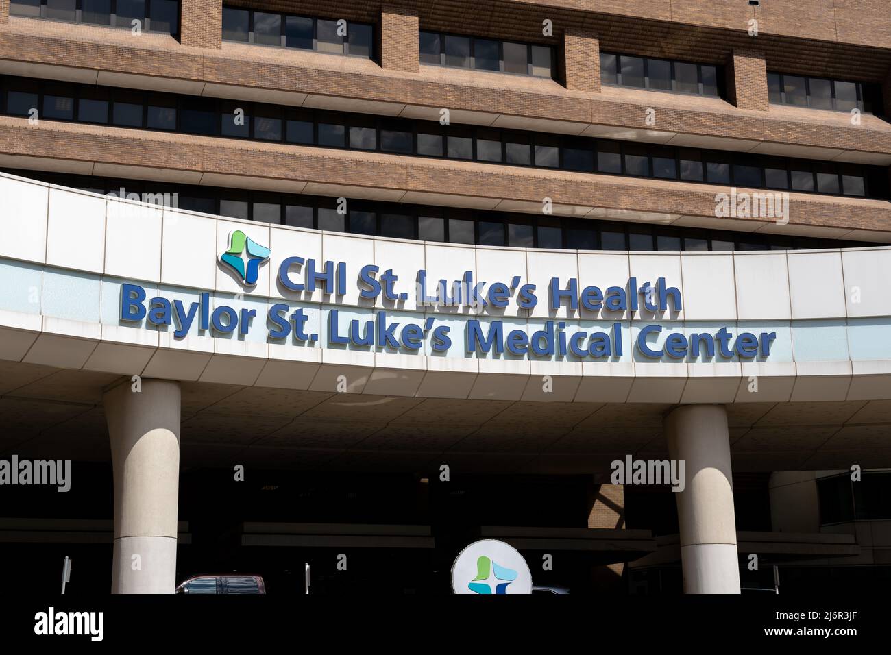 Houston, TX, USA - March 9, 2022: The entrance to CHI St. Luke's Health Baylor Medical Center in Houston Stock Photo