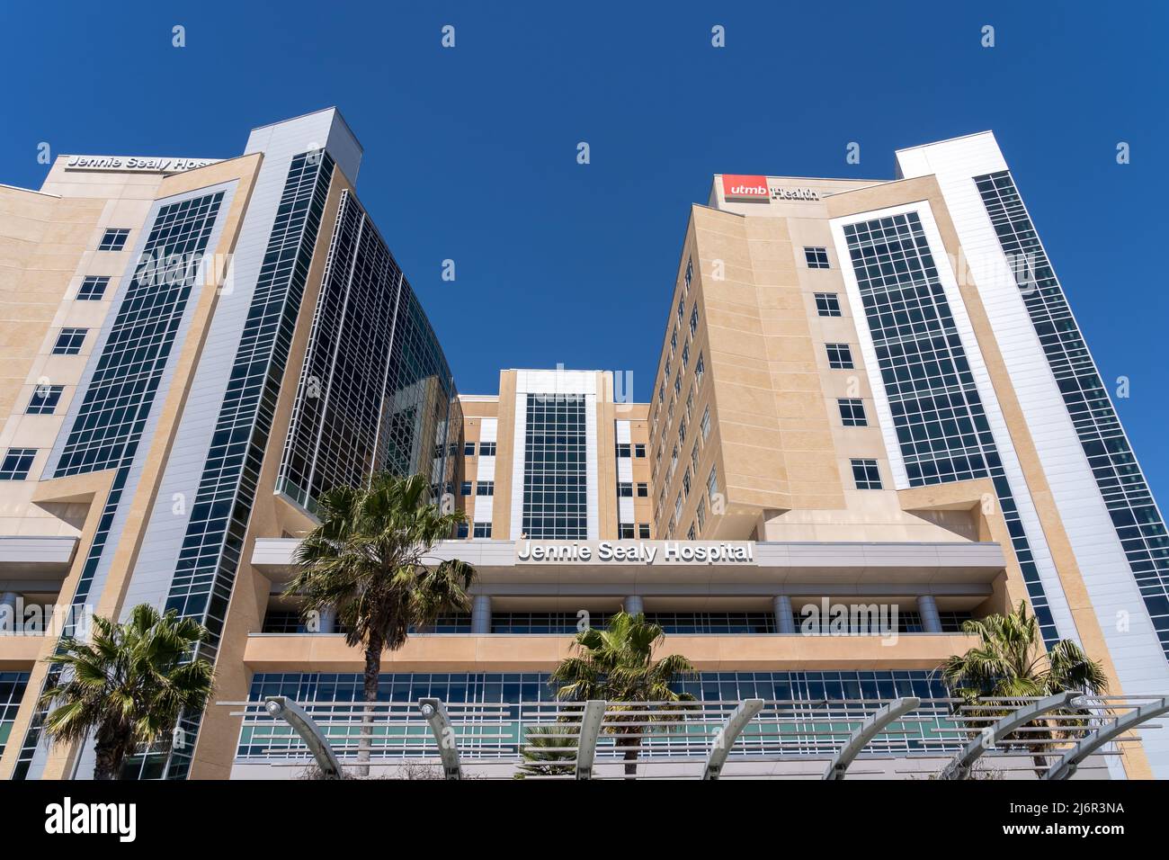 Galveston,  Texas, USA - March 12, 2022: Jennie Sealy Hospital in Galveston, Texas, USA on March 12, 2022 Stock Photo