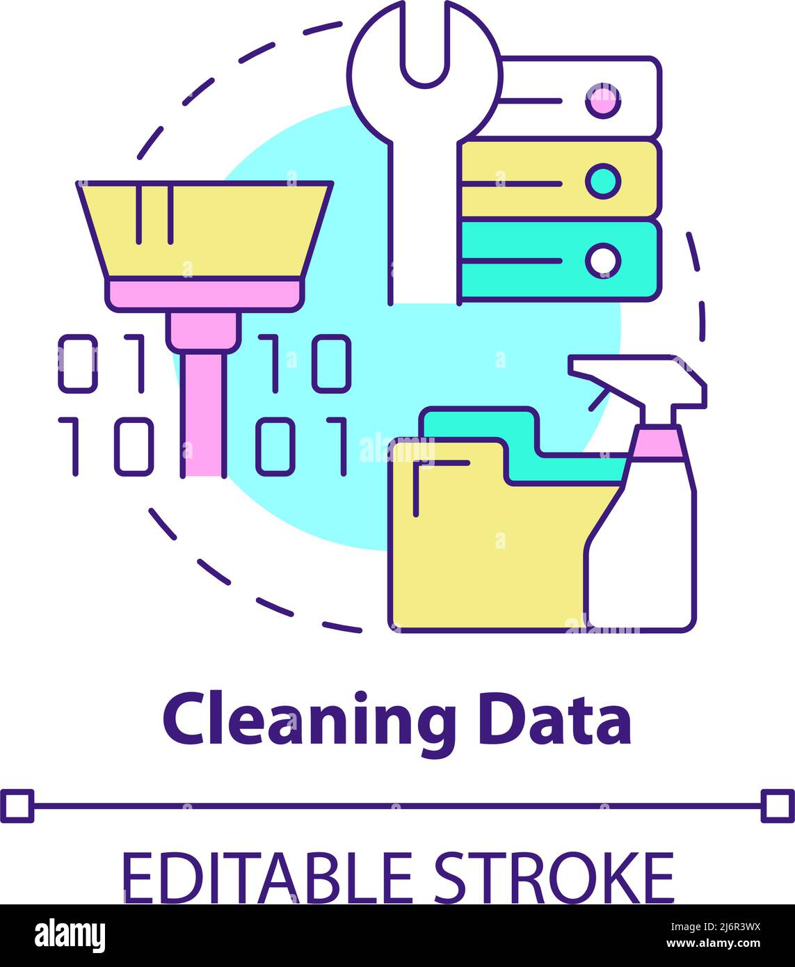 Cleaning data concept icon Stock Vector Image & Art - Alamy