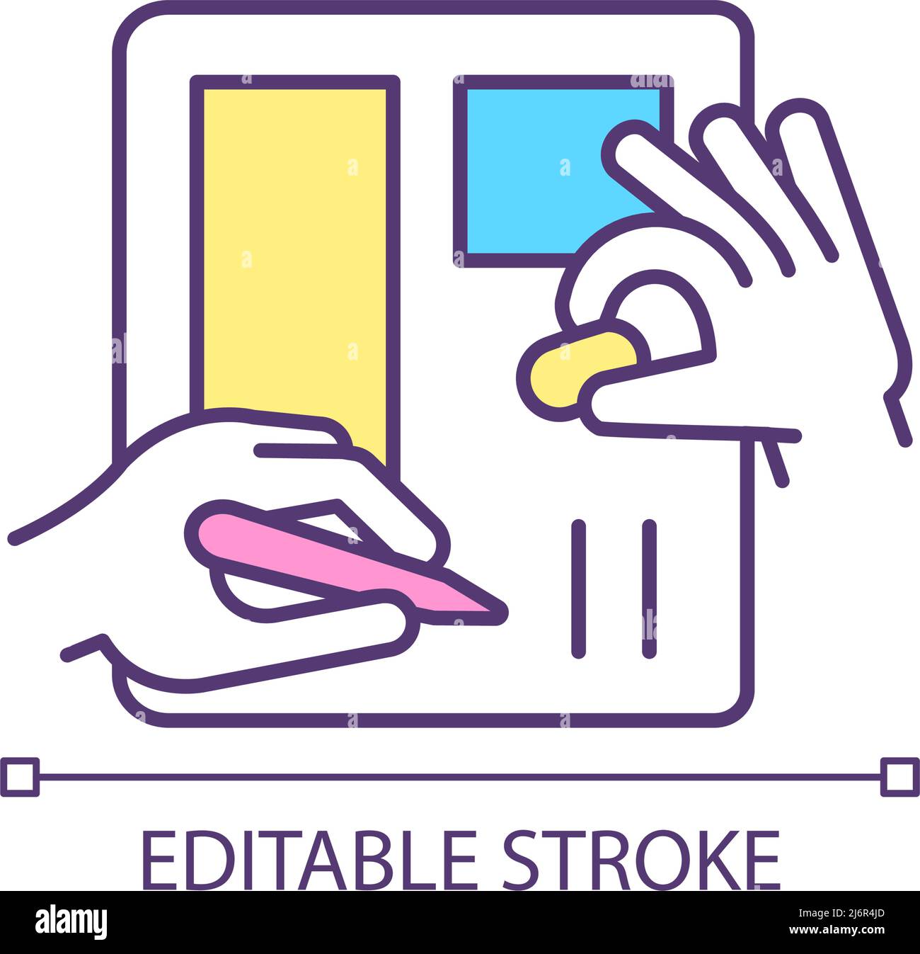 Brainstorming ideas RGB color icon Stock Vector
